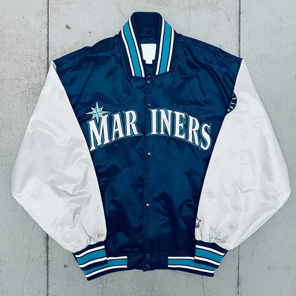 1990’s Seattle Mariners Dugout Navy and Silver Jacket 1990’s Seattle Mariners Dugout Navy and Silver Jacket