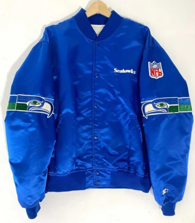 1990s Seattle Seahawks Royal Satin Jacket