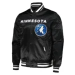2024 City Edition T-Wolves Black Satin Jacket