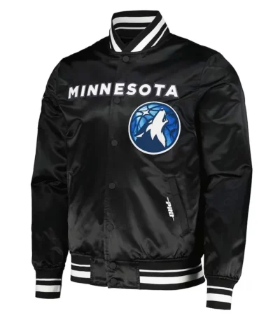 2024 City Edition T-Wolves Black Satin Jacket