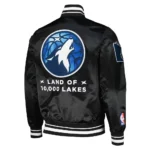 2024 City Edition T-Wolves Black Satin Jacket