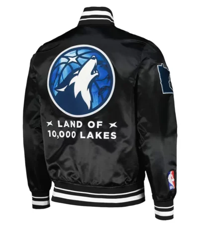 2024 City Edition T-Wolves Black Satin Jacket
