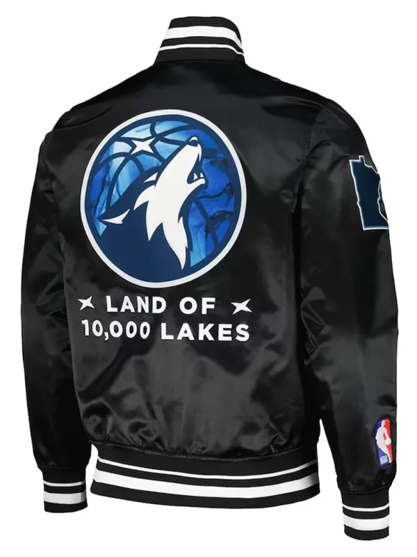 2024 City Edition T-Wolves Black Satin Jacket