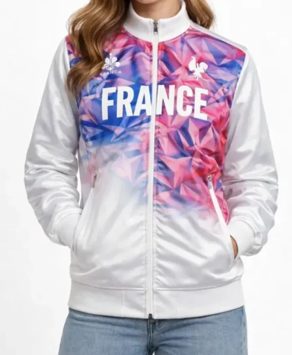 2026 Milano Cortina Olympic White France Jacket