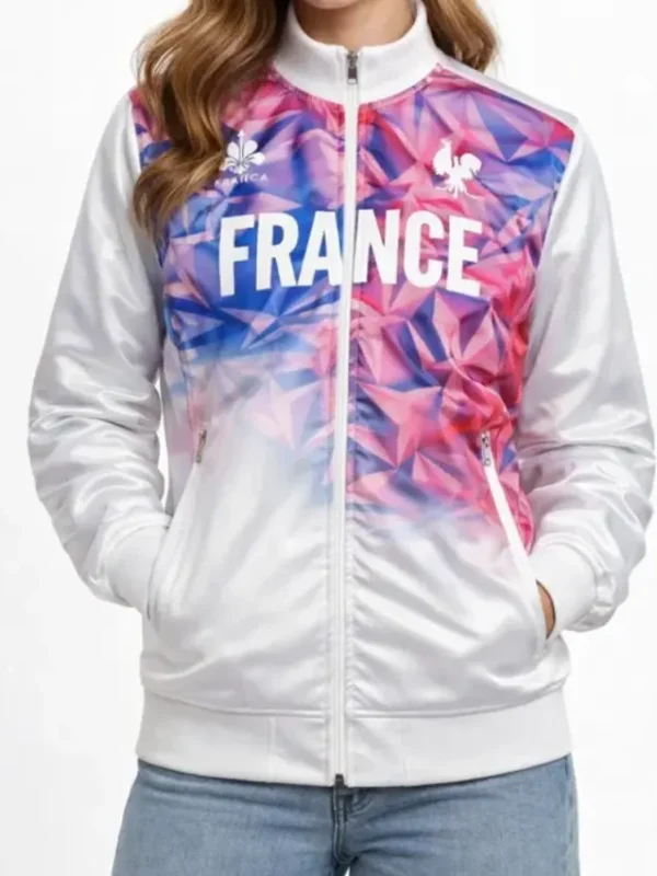 2026 Milano Cortina Olympic White France Jacket