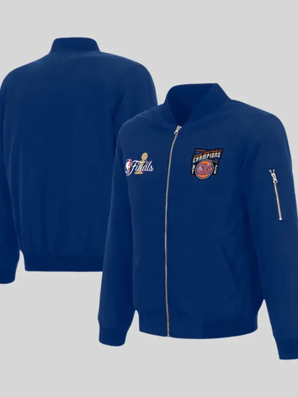 2026 NY Knicks Finals Blue Bomber Jacket