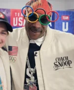Team USA 2026 Snoop Dogg White Bomber Jacket