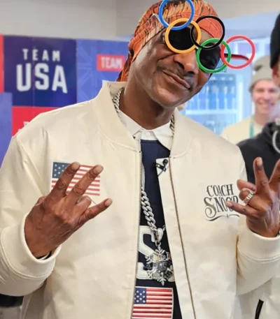 Team USA 2026 Snoop Dogg White Bomber Jacket