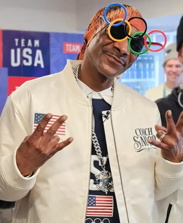 Team USA 2026 Snoop Dogg White Bomber Jacket