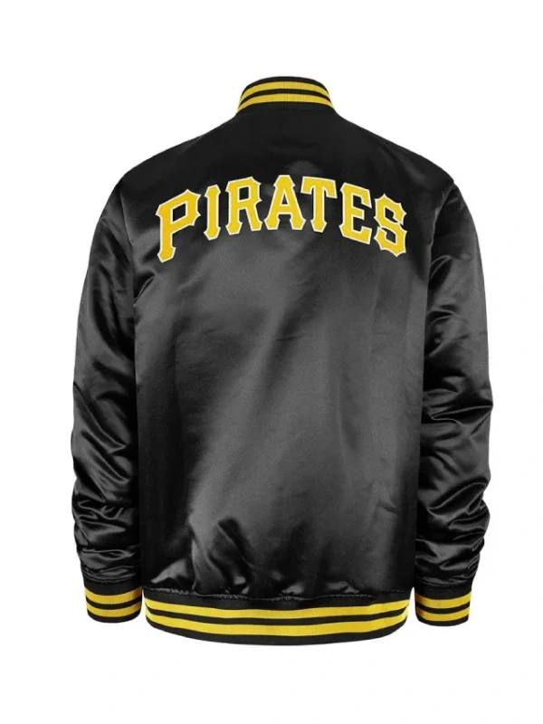 Pittsburgh Pirates 47 Black Bomber Satin Jacket