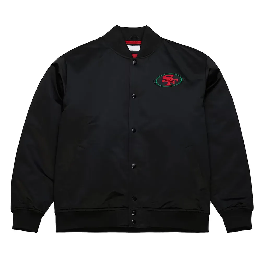 49ers Black Excellence Satin Jacket 49ers Black Excellence Satin Jacket