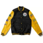 6X Pittsburgh Steelers Super Bowl Champions Yellow-Black Varsity Jacket