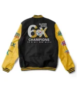 6X Pittsburgh Steelers Super Bowl Champions Yellow-Black Varsity Jacket