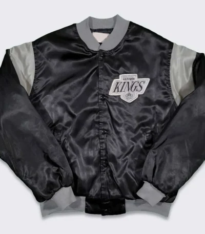 80s Los Angles Kings Black Bomber Jacket