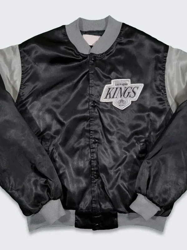 80s Los Angles Kings Black Bomber Jacket