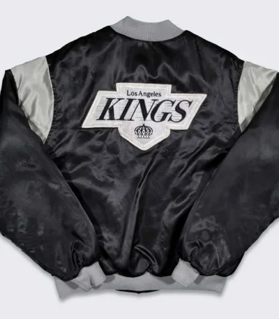 80s Los Angles Kings Black Bomber Jacket