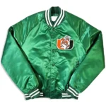 80’s Miami Hurricanes Green Bomber Satin Jacket