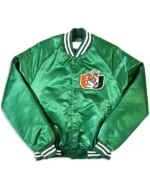80’s Miami Hurricanes Green Bomber Satin Jacket