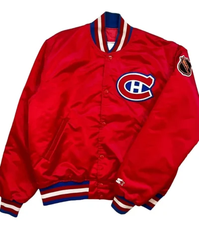 80s Montreal Canadiens Red Bomber Jacket