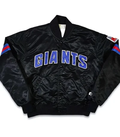 80s New York Giants Black Bomber Jacket