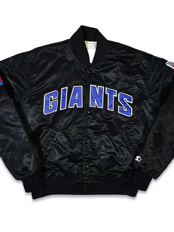 80s New York Giants Black Bomber Jacket