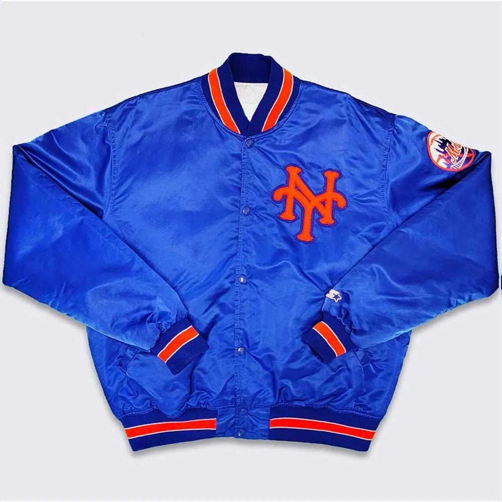 80s New York Mets Blue Bomber Jacket 80s New York Mets Blue Bomber Jacket