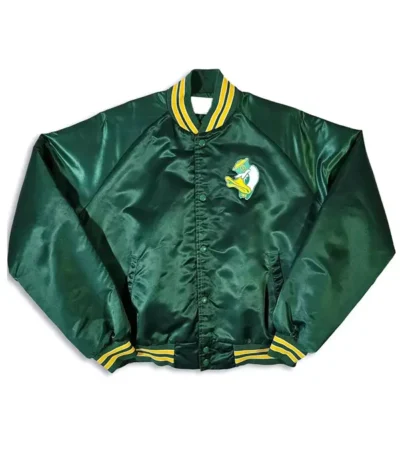 80’s Oregon Ducks Green Satin Jacket