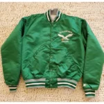 80’s Philadelphia Eagles Bomber Green Satin Jacket