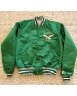 80’s Philadelphia Eagles Bomber Green Satin Jacket