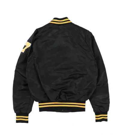 Pittsburgh Pirates 80’s Black Bomber Satin Jacket