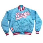 80s Sacramento Kings Mint Satin Jacket
