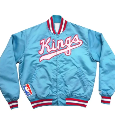 80s Sacramento Kings Mint Satin Jacket