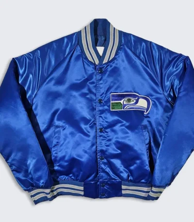 80s Seattle Seahawks Blue Bomber Jacket