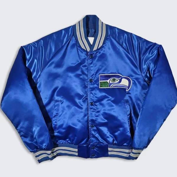 80s Seattle Seahawks Blue Bomber Jacket