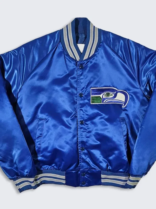 80s Seattle Seahawks Blue Bomber Jacket