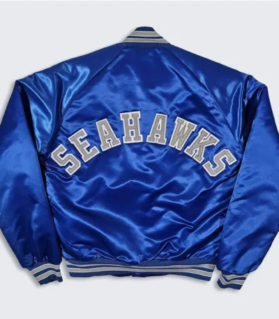 80s Seattle Seahawks Blue Bomber Jacket
