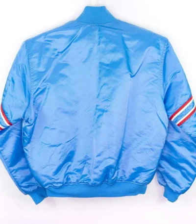 90s Houston Oilers Blue Satin Jacket