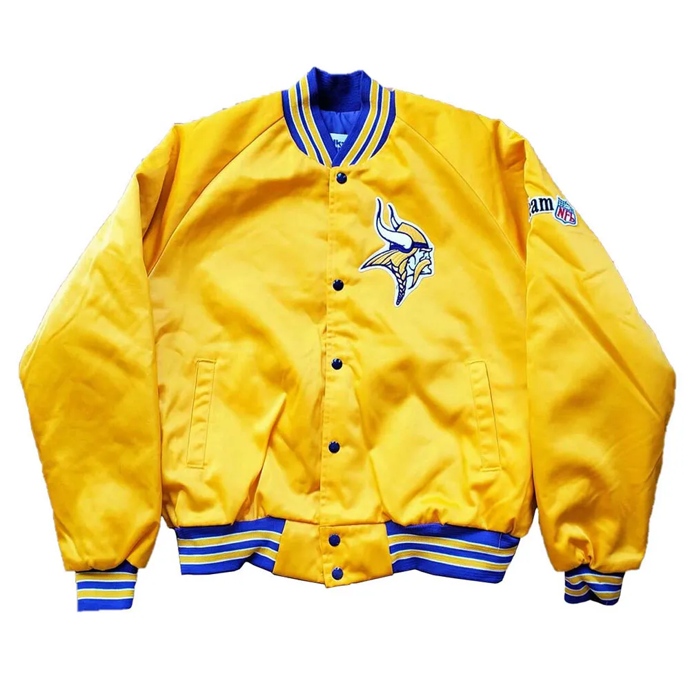 90s Minnesota Vikings Yellow Bomber Jacket 90s Minnesota Vikings Yellow Bomber Jacket