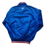90s Montreal Expos Bomber Blue Satin Jacket
