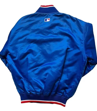 90s Montreal Expos Bomber Blue Satin Jacket