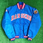 90s NY Rangers Blue Bomber Jacket