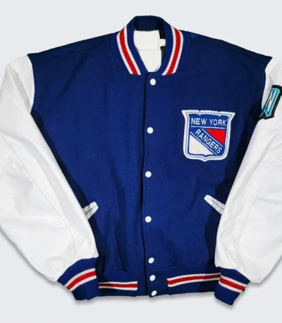 90s New York Rangers Eastern Varsity Jacket