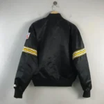 90s Pittsburgh Steelers Bomber Black Satin Jacket