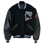90s San Jose Sharks Delong Black Varsity Jacket