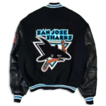 90s San Jose Sharks Delong Black Varsity Jacket
