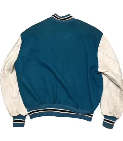 90s San Jose Sharks Teal Blue Varsity Jacket