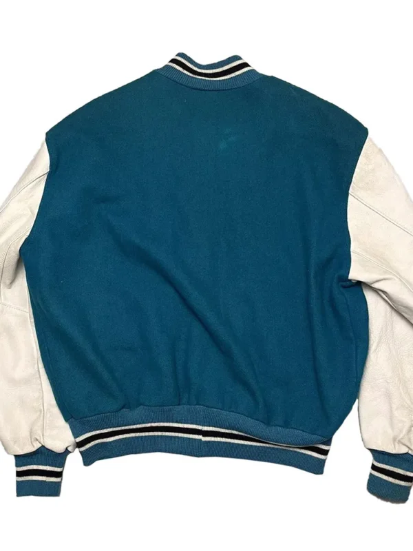 90s San Jose Sharks Teal Blue Varsity Jacket