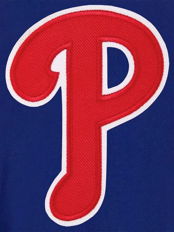 Accent Philadelphia Phillies Blue and Gray Varsity Jacket