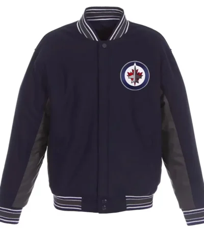 Accent Winnipeg Jets Varsity Navy-Charcoal Jacket