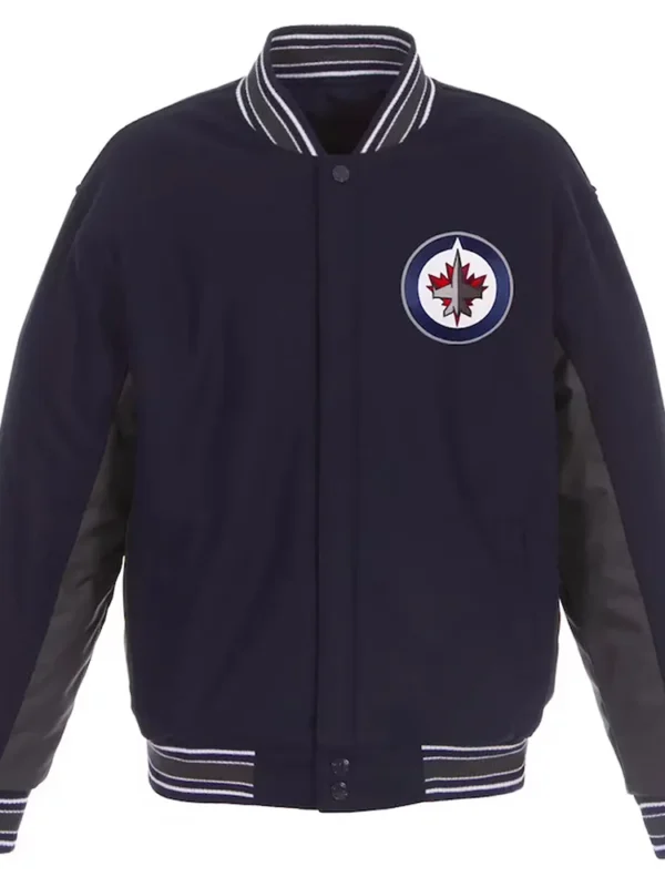 Accent Winnipeg Jets Varsity Navy-Charcoal Jacket